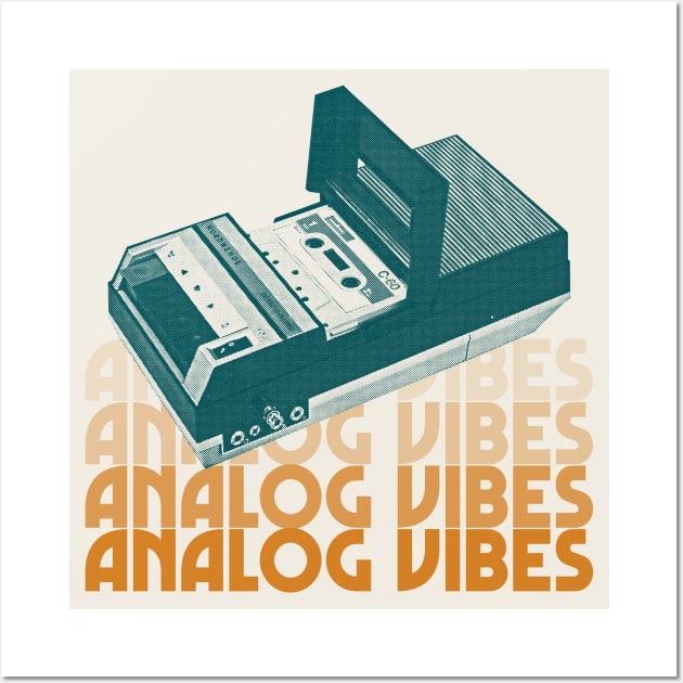 Analog Vibes ∆∆ 80s Cassette Player Design Wall Art by DankFutura